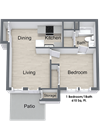 1 Bedroom Floor Plan
